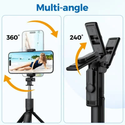 Retractable Selfie Stick Tripod with Wireless Remote Control